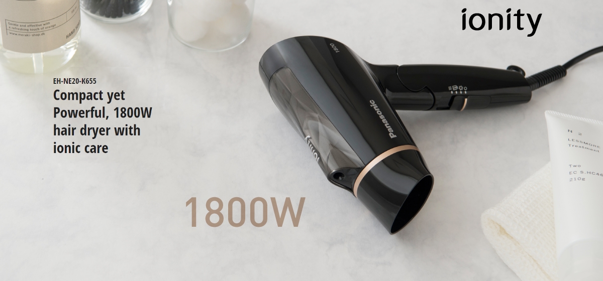 Panasonic 1800W Basic Ionity Hair Dryer EH-NE20 - Compact & Fast Dry