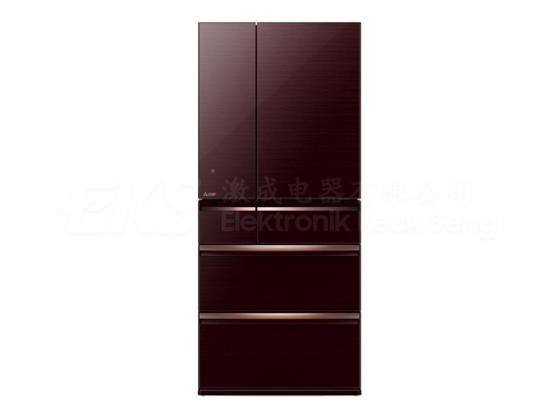Mitsubishi MR-WX71-Y-BR 743L 6-Door Multi Drawer with Advanced Freezing Technology and Glass Door Fridge