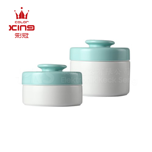 Color King 100% Ceramic Candy Jar Set of 2 - Blue