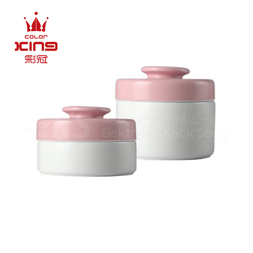 Color King 100% Ceramic Candy Jar Set of 2 - Pink